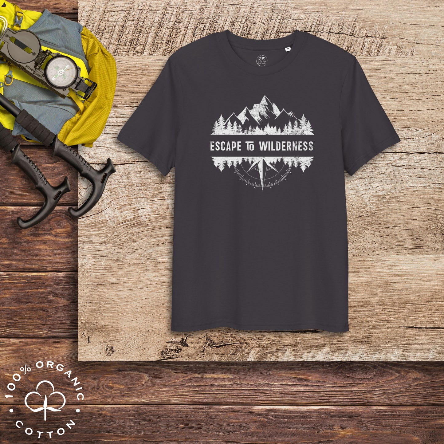 ESCAPE TO WILDERNESS Men's Organic Cotton T-shirt