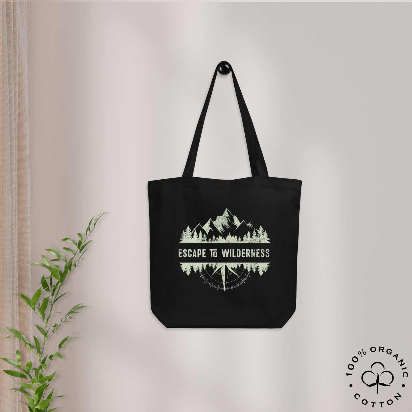 ESCAPE TO WILDERNESS Organic Cotton Medium Tote Bag