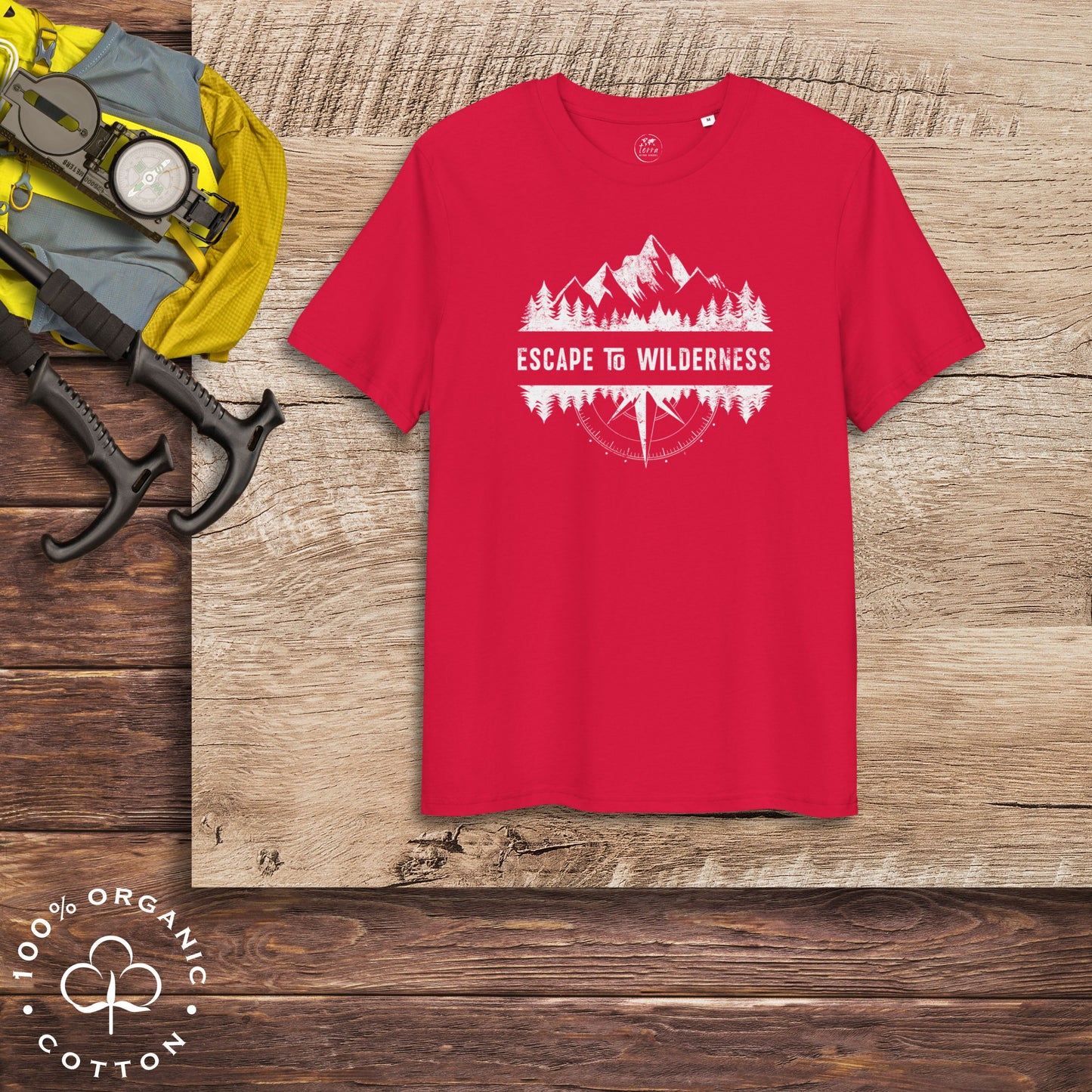 ESCAPE TO WILDERNESS Men's Organic Cotton T-shirt