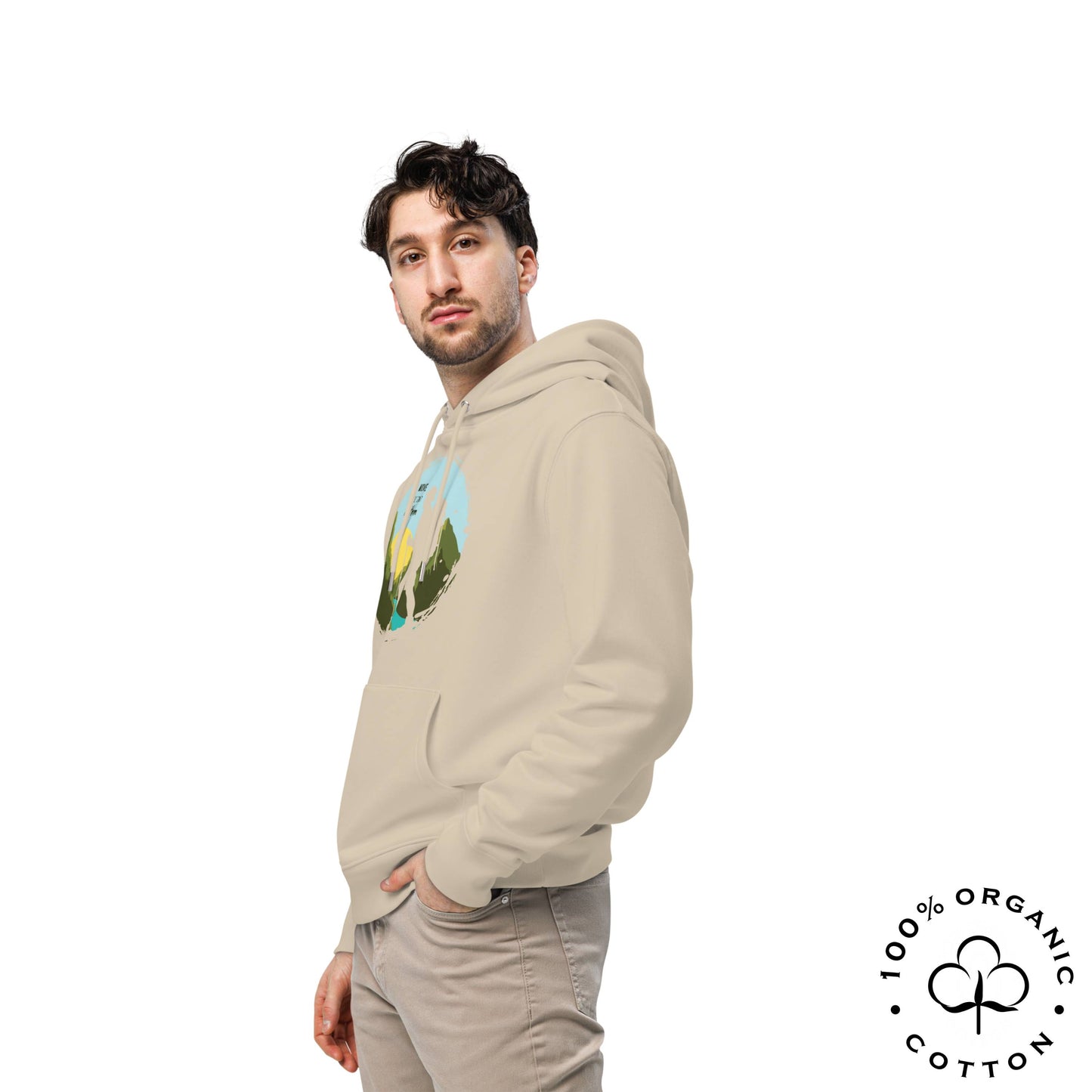 MOVE AT YOUR OWN RHYTHM Men's Organic Cotton Hoodie