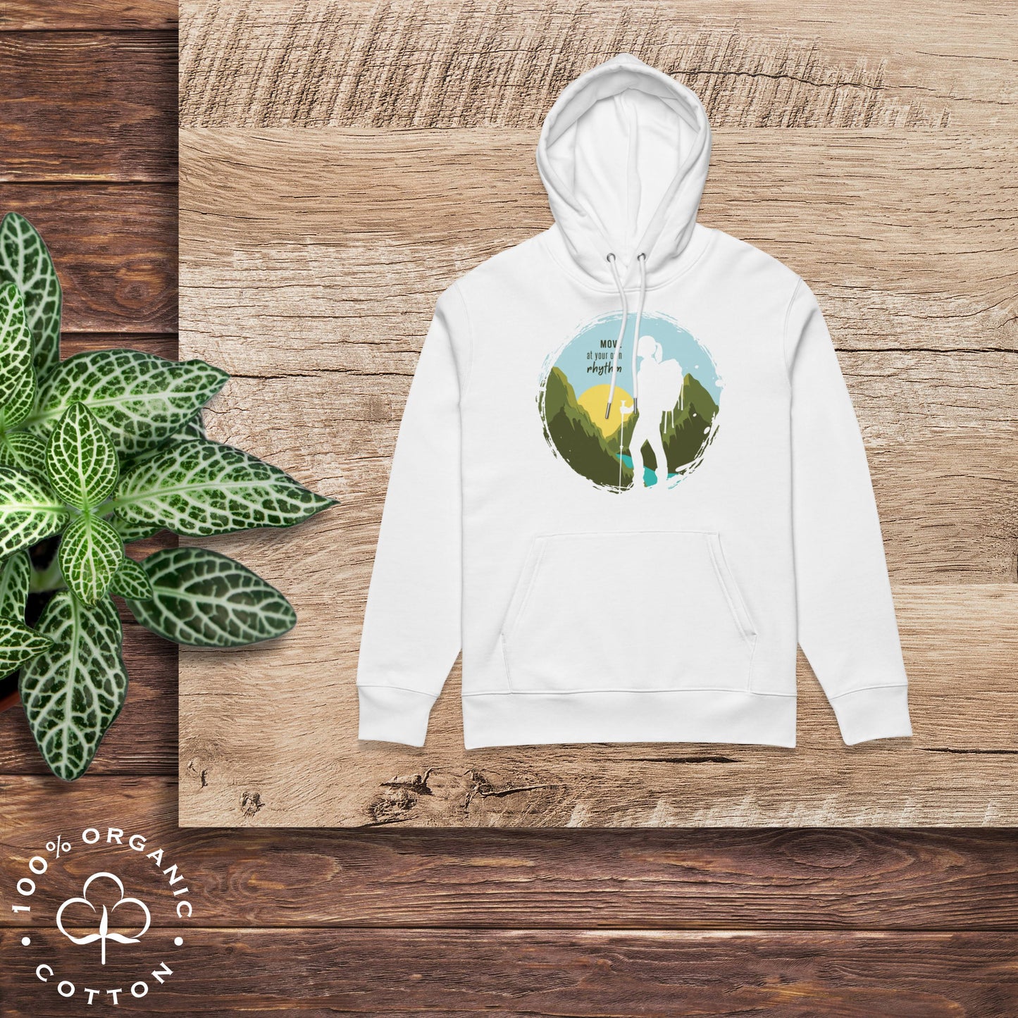 MOVE AT YOUR OWN RHYTHM Women's Organic Cotton Hoodie