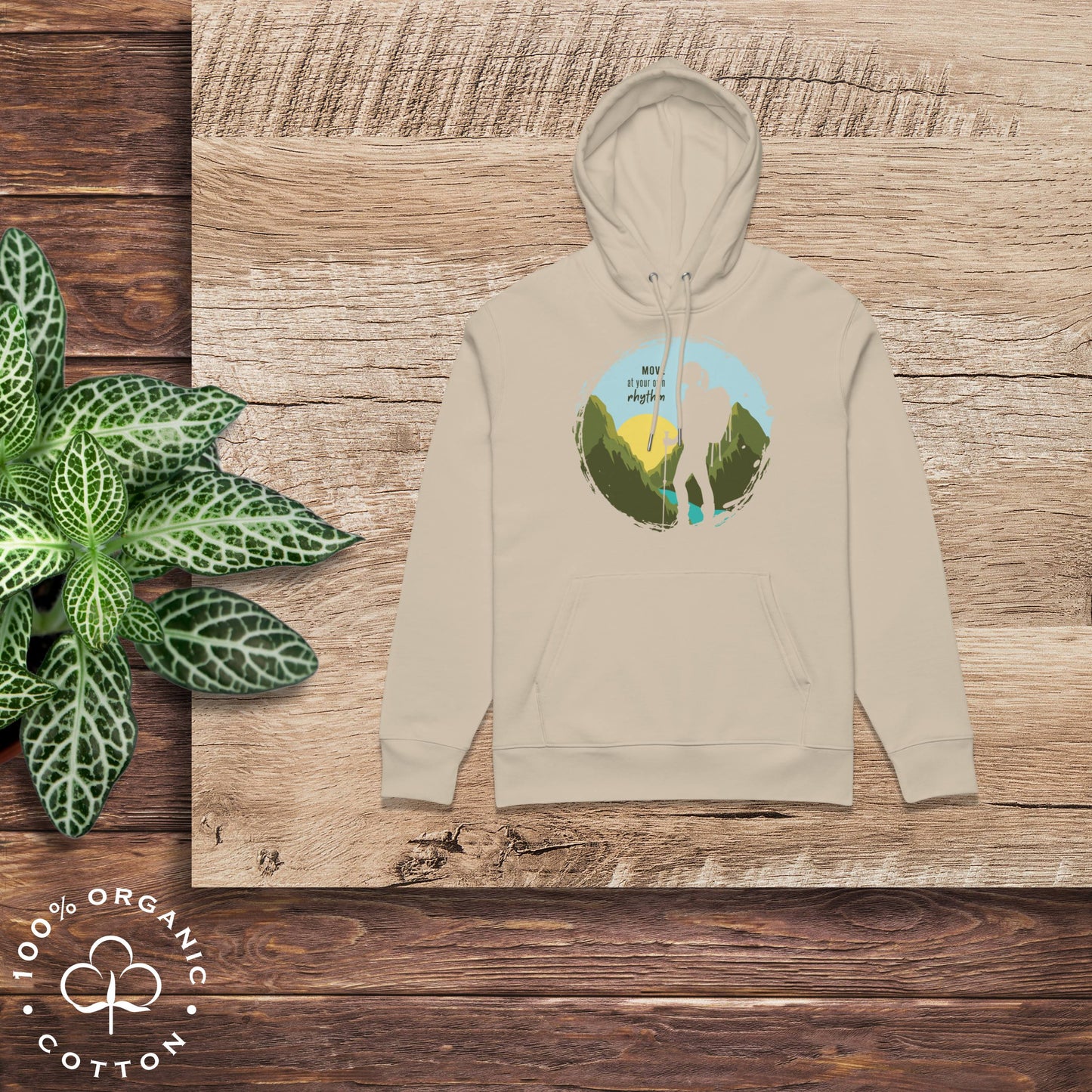 MOVE AT YOUR OWN RHYTHM Women's Organic Cotton Hoodie
