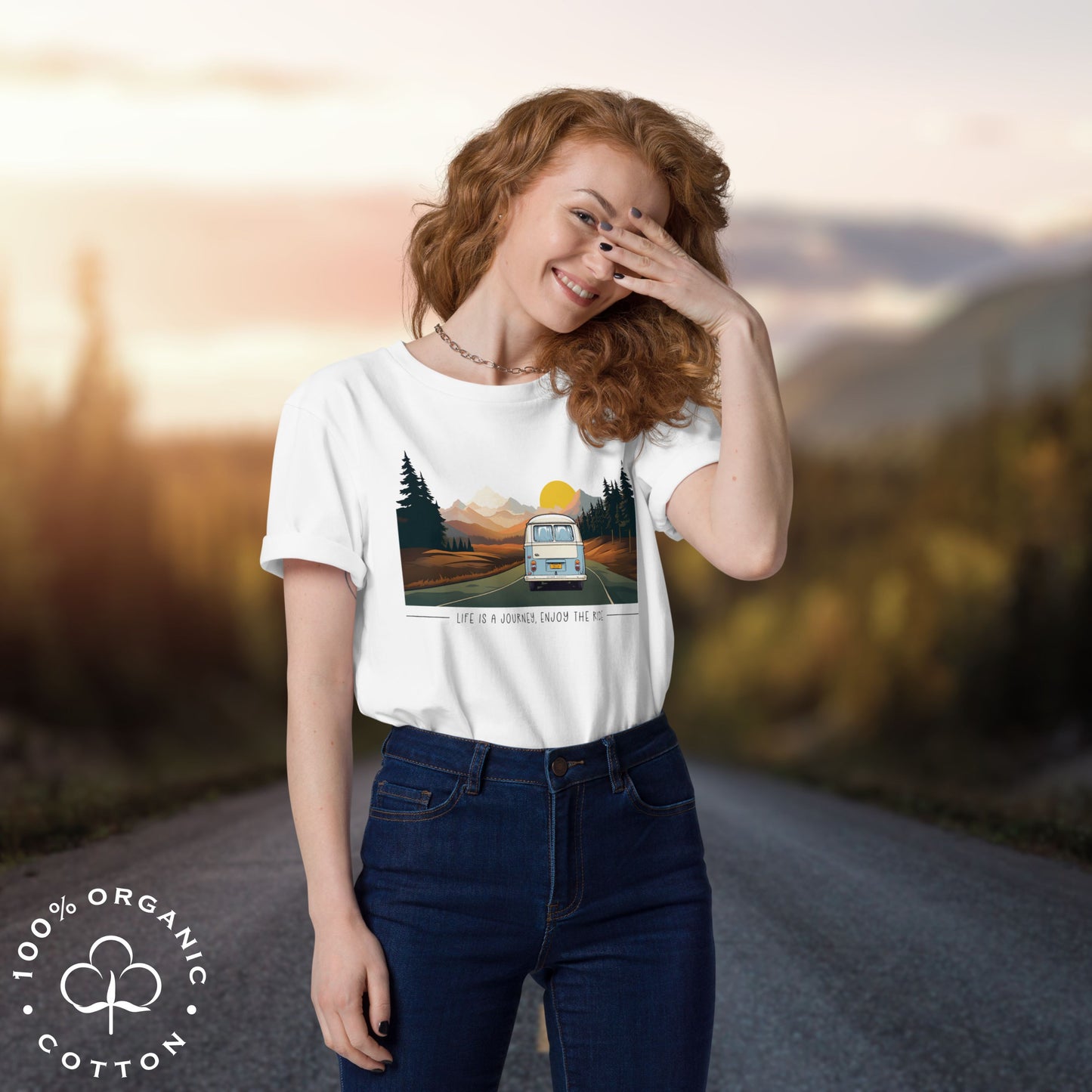 ENJOY THE RIDE Women's Organic Cotton T-Shirt