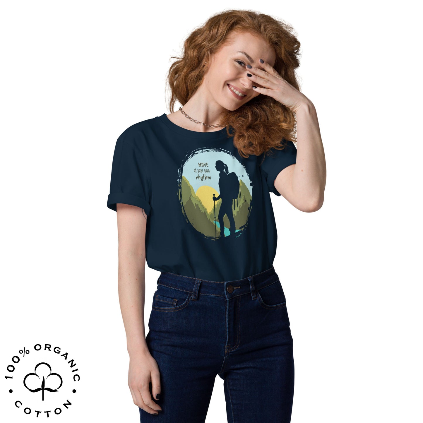 MOVE AT YOUR OWN RHYTHM Women's Organic Cotton T-Shirt
