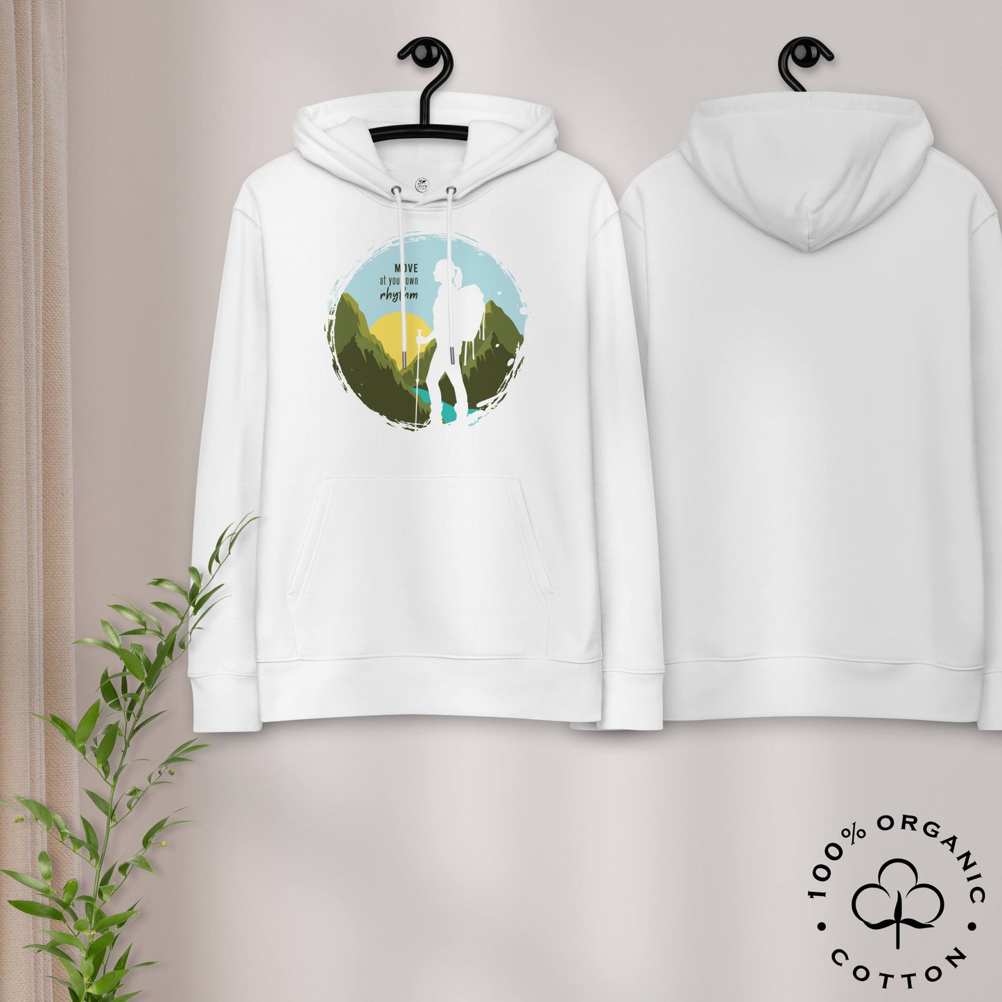 MOVE AT YOUR OWN RHYTHM Women's Organic Cotton Hoodie