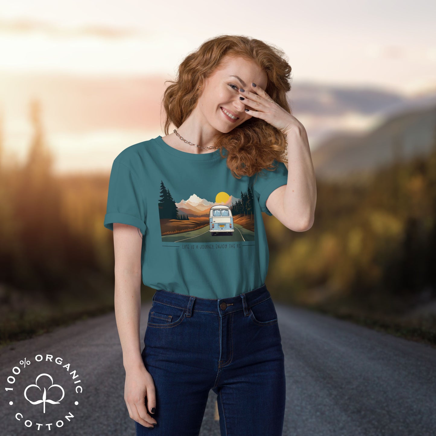 ENJOY THE RIDE Women's Organic Cotton T-Shirt