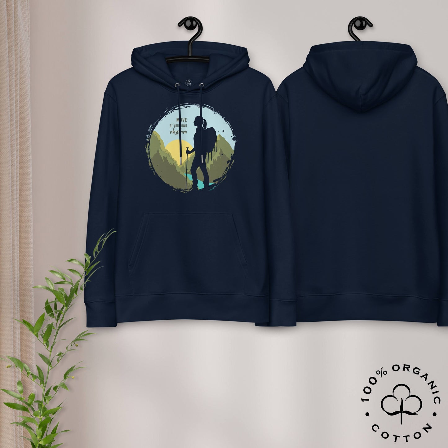 MOVE AT YOUR OWN RHYTHM Women's Organic Cotton Hoodie