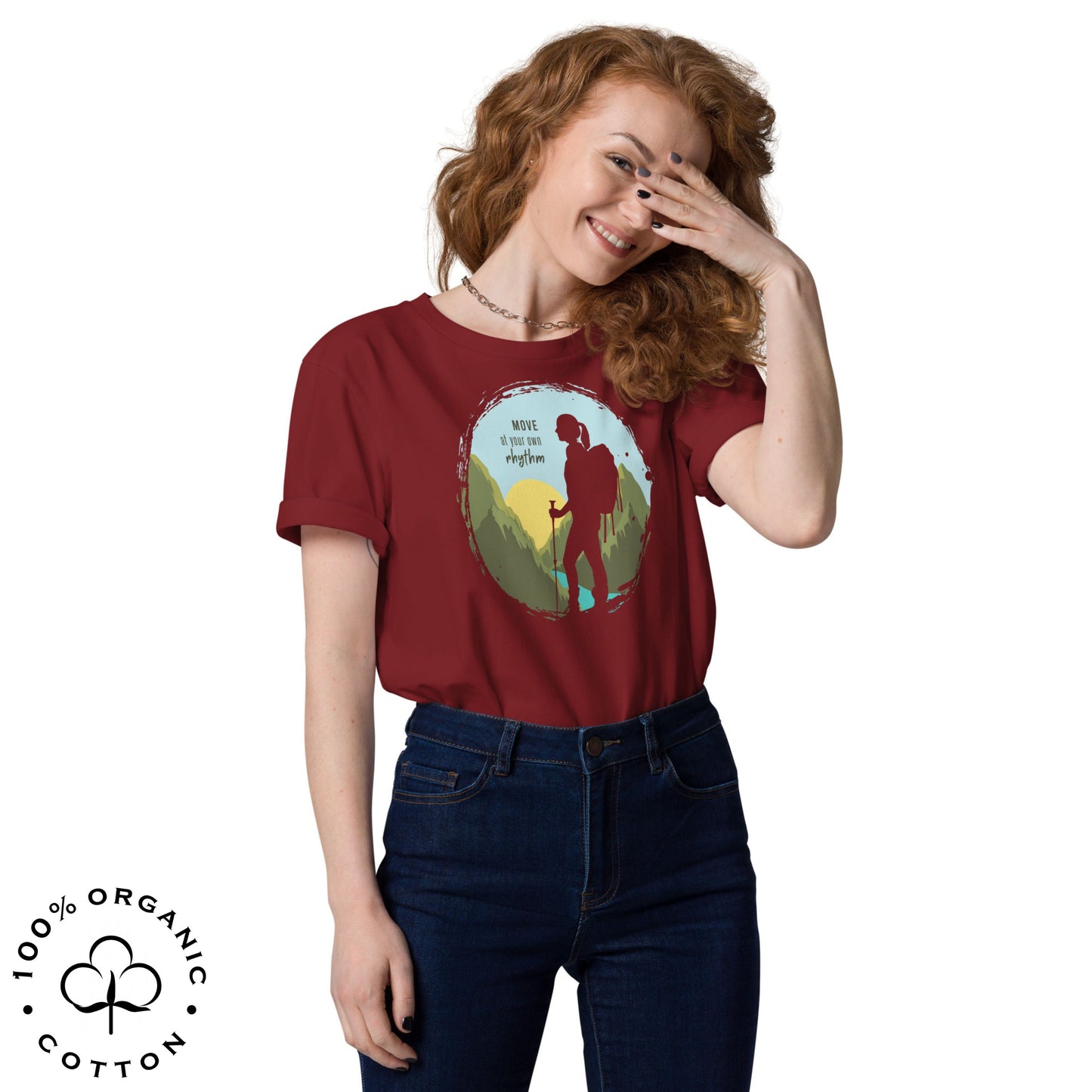 MOVE AT YOUR OWN RHYTHM Women's Organic Cotton T-Shirt