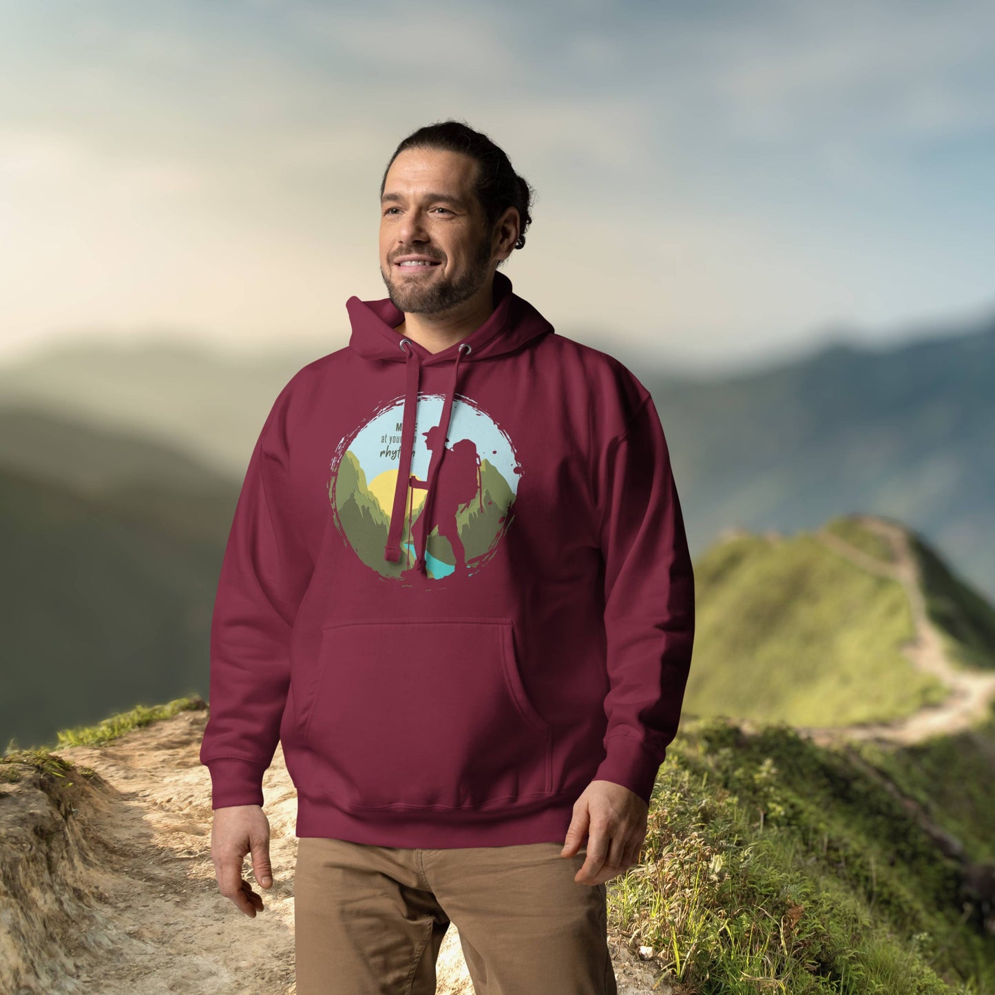 MOVE AT YOUR OWN RHYTHM Men's Cotton Hoodie