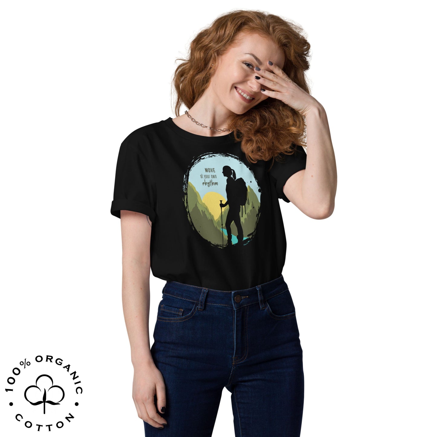 MOVE AT YOUR OWN RHYTHM Women's Organic Cotton T-Shirt