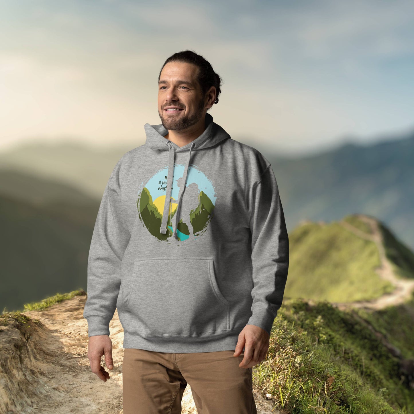 MOVE AT YOUR OWN RHYTHM Men's Cotton Hoodie