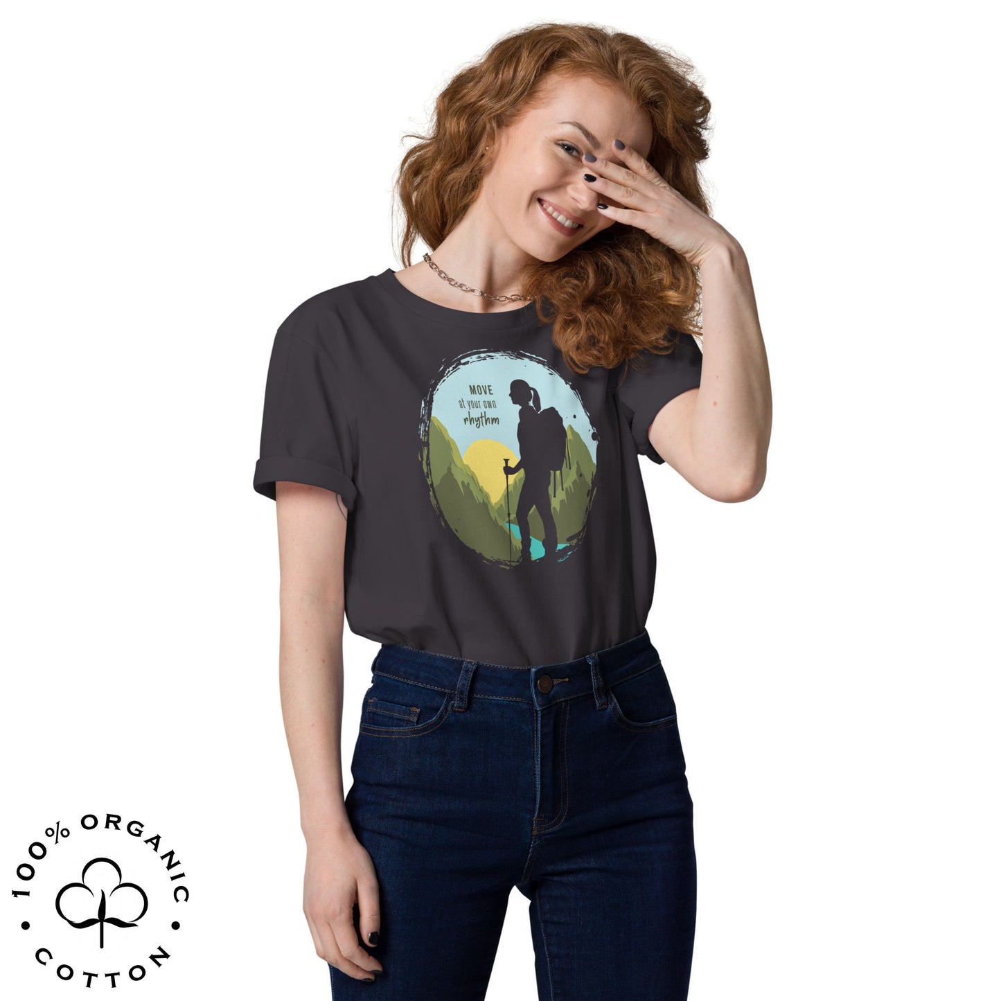 MOVE AT YOUR OWN RHYTHM Women's Organic Cotton T-Shirt