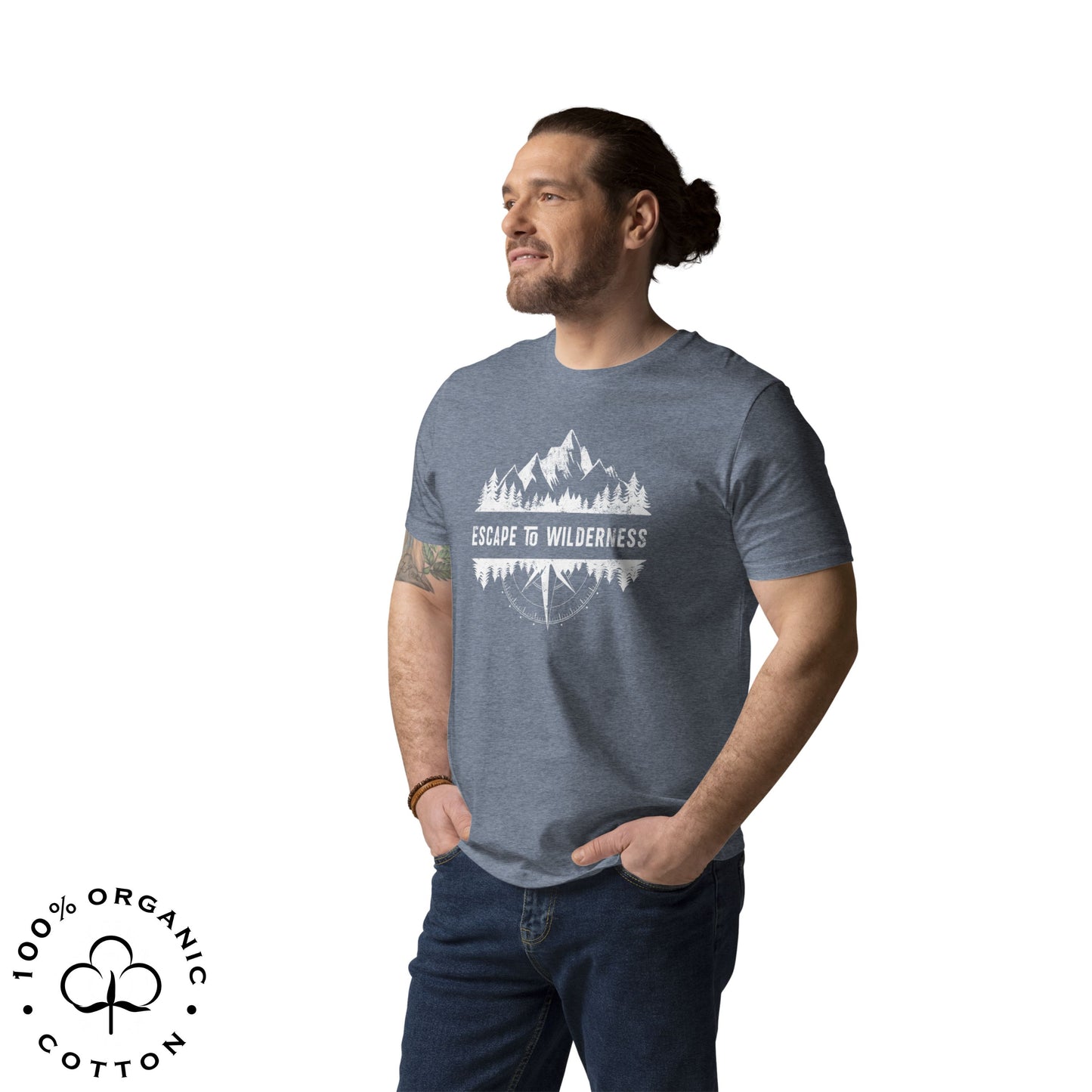 ESCAPE TO WILDERNESS Men's Organic Cotton T-shirt