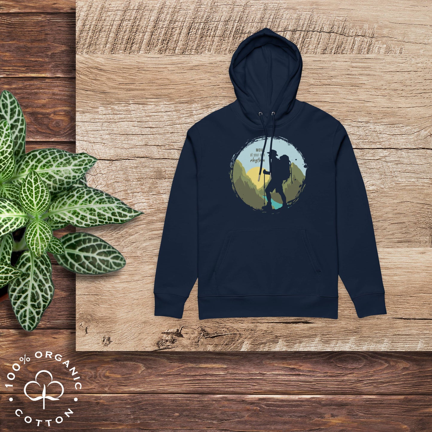 MOVE AT YOUR OWN RHYTHM Men's Organic Cotton Hoodie
