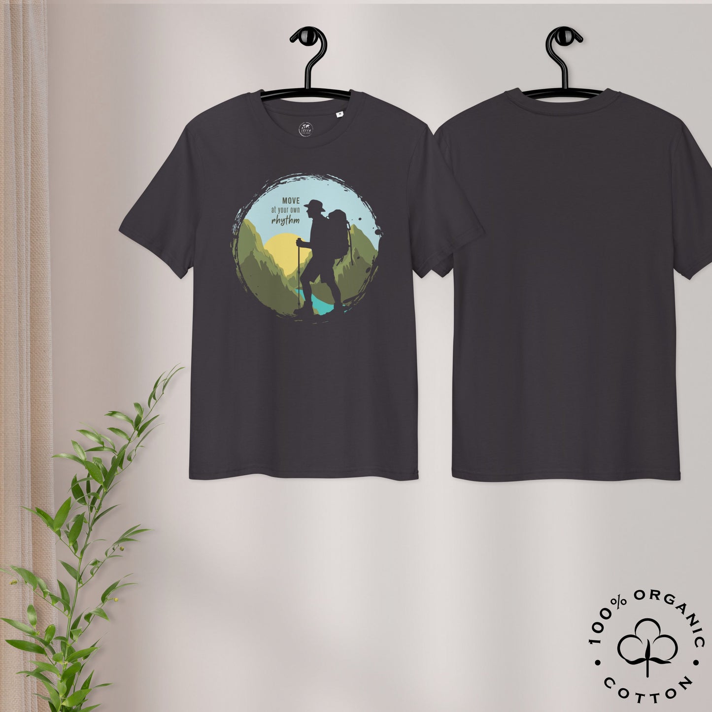 MOVE AT YOUR OWN RHYTHM Men's Organic Cotton T-Shirt