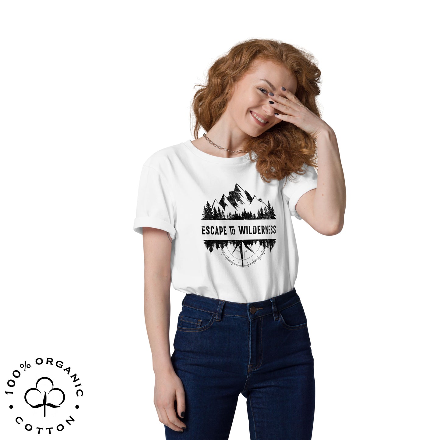 ESCAPE TO WILDERNESS Women's Organic Cotton T-Shirt