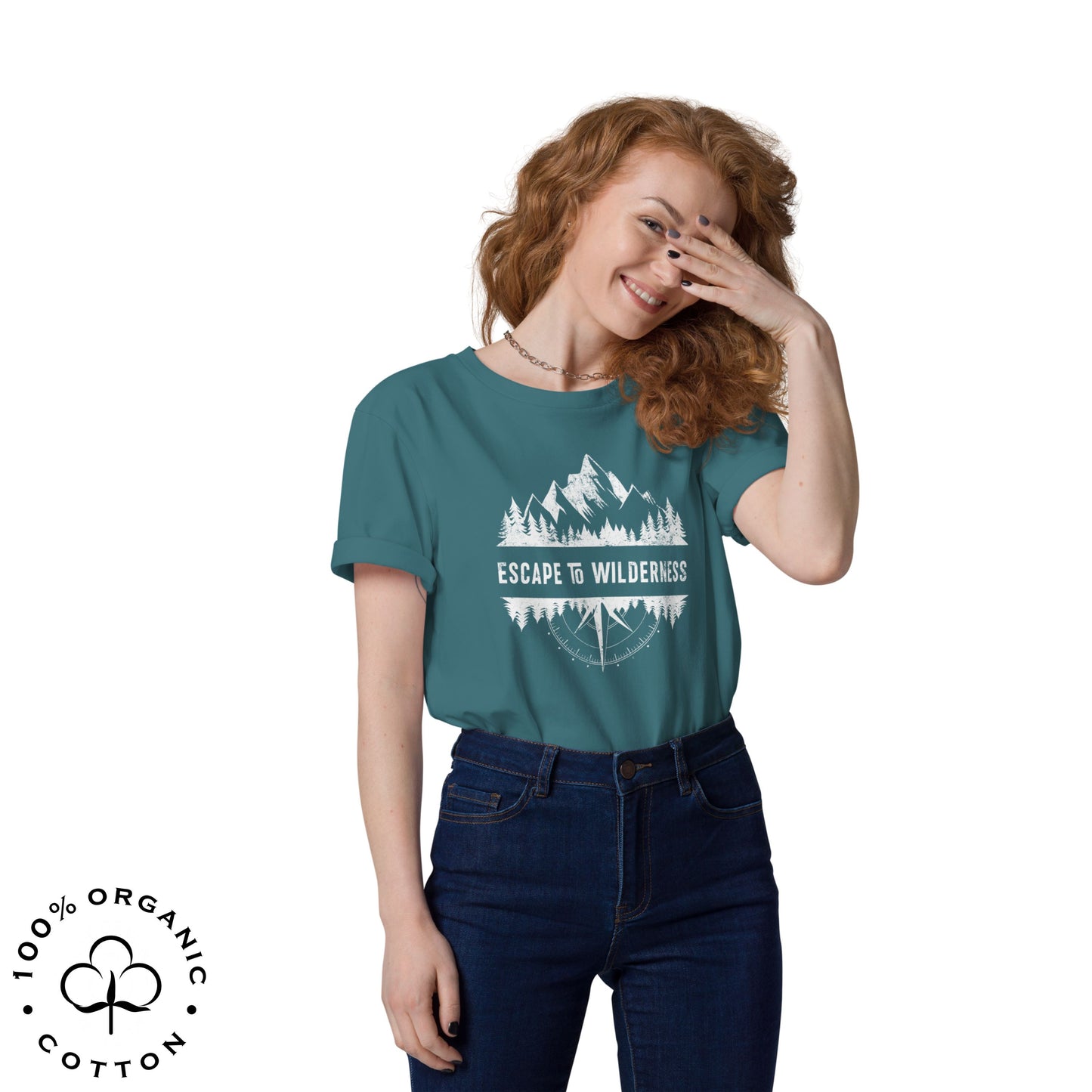 ESCAPE TO WILDERNESS Women's Organic Cotton T-Shirt