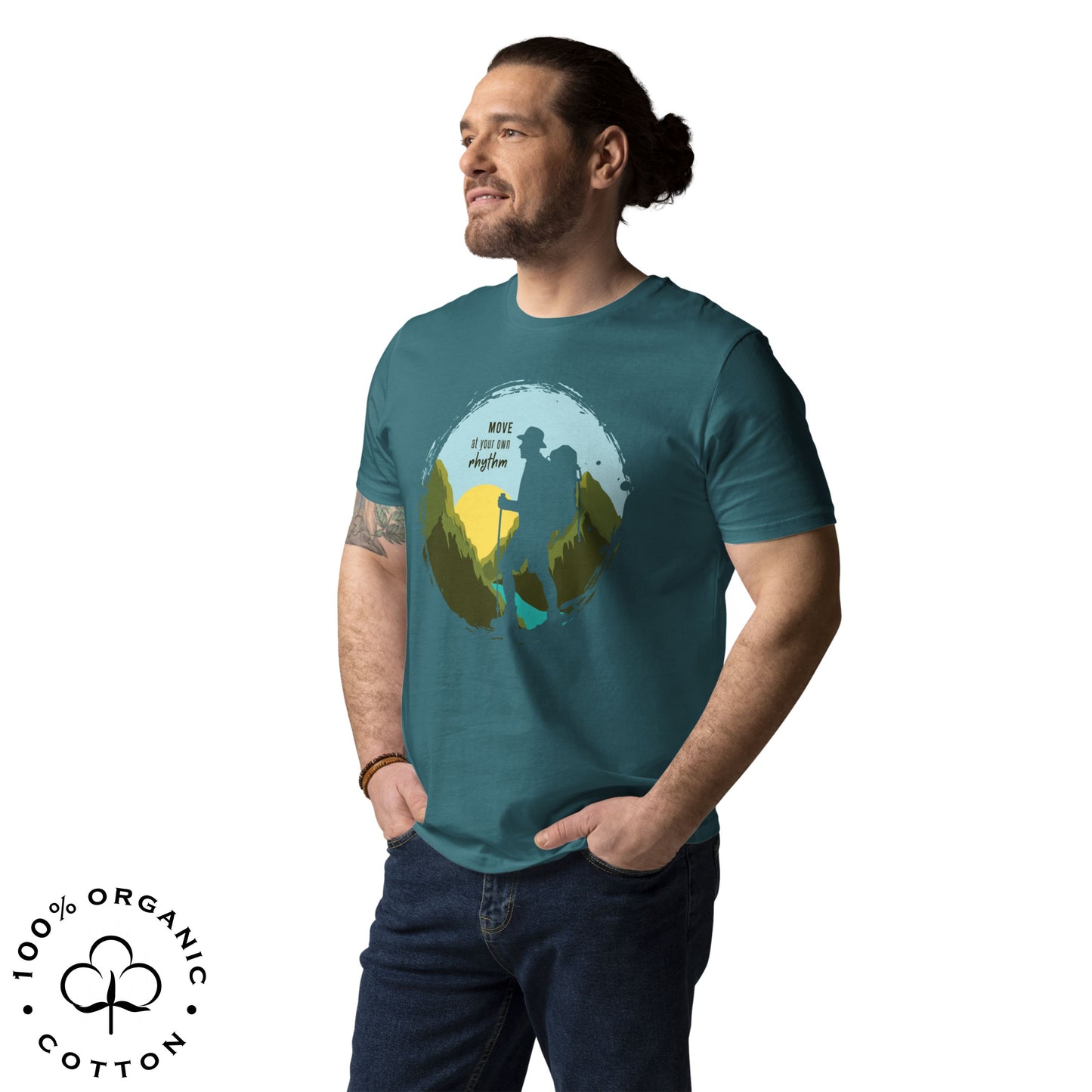 MOVE AT YOUR OWN RHYTHM Men's Organic Cotton T-Shirt