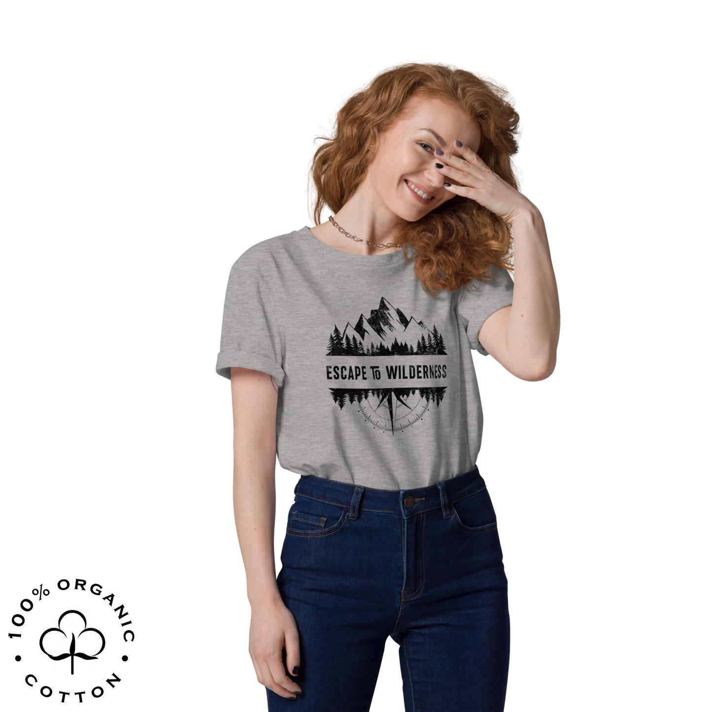 ESCAPE TO WILDERNESS Women's Organic Cotton T-Shirt