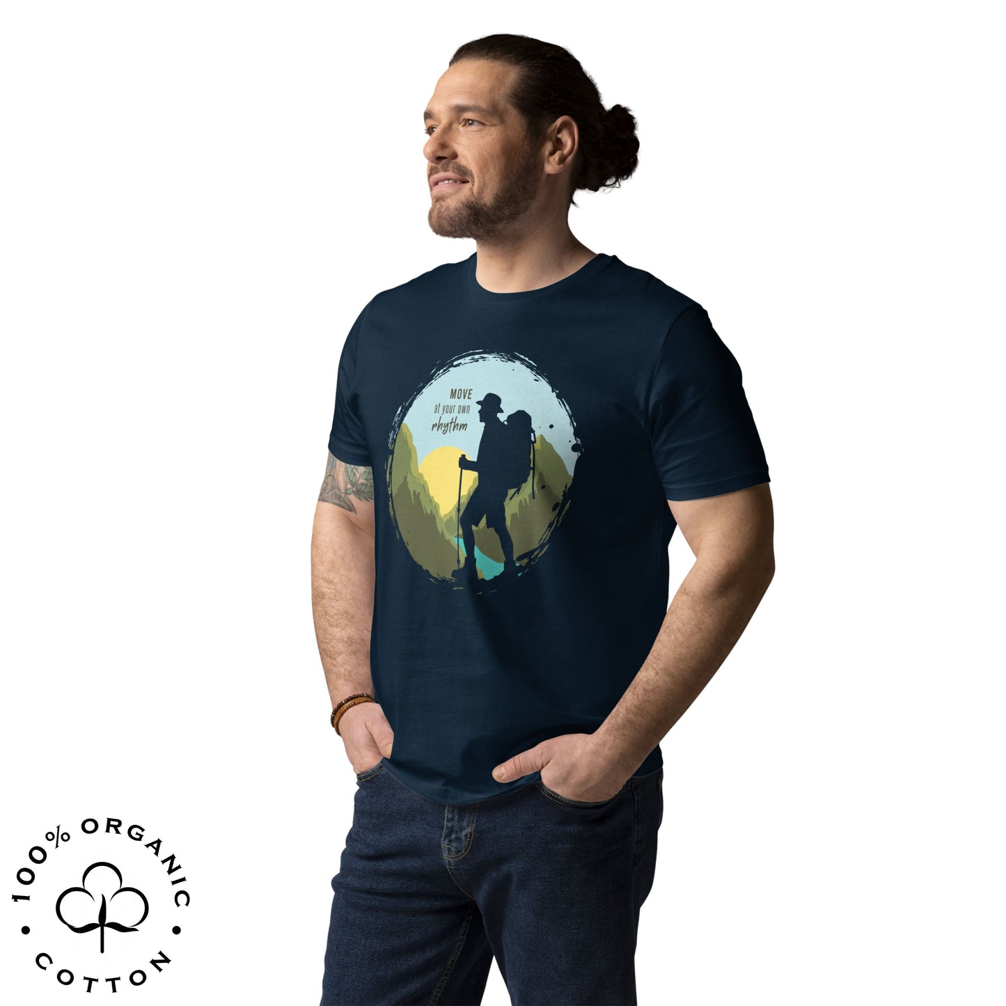 MOVE AT YOUR OWN RHYTHM Men's Organic Cotton T-Shirt