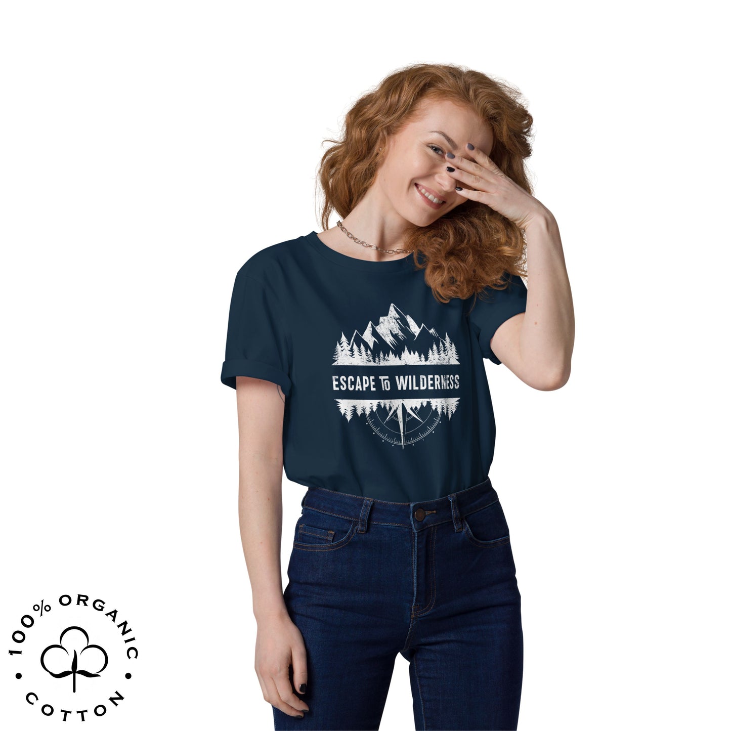 ESCAPE TO WILDERNESS Women's Organic Cotton T-Shirt