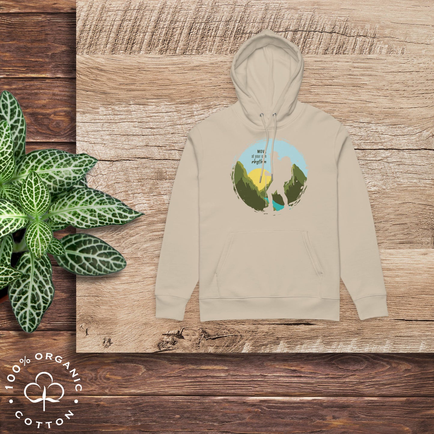 MOVE AT YOUR OWN RHYTHM Men's Organic Cotton Hoodie