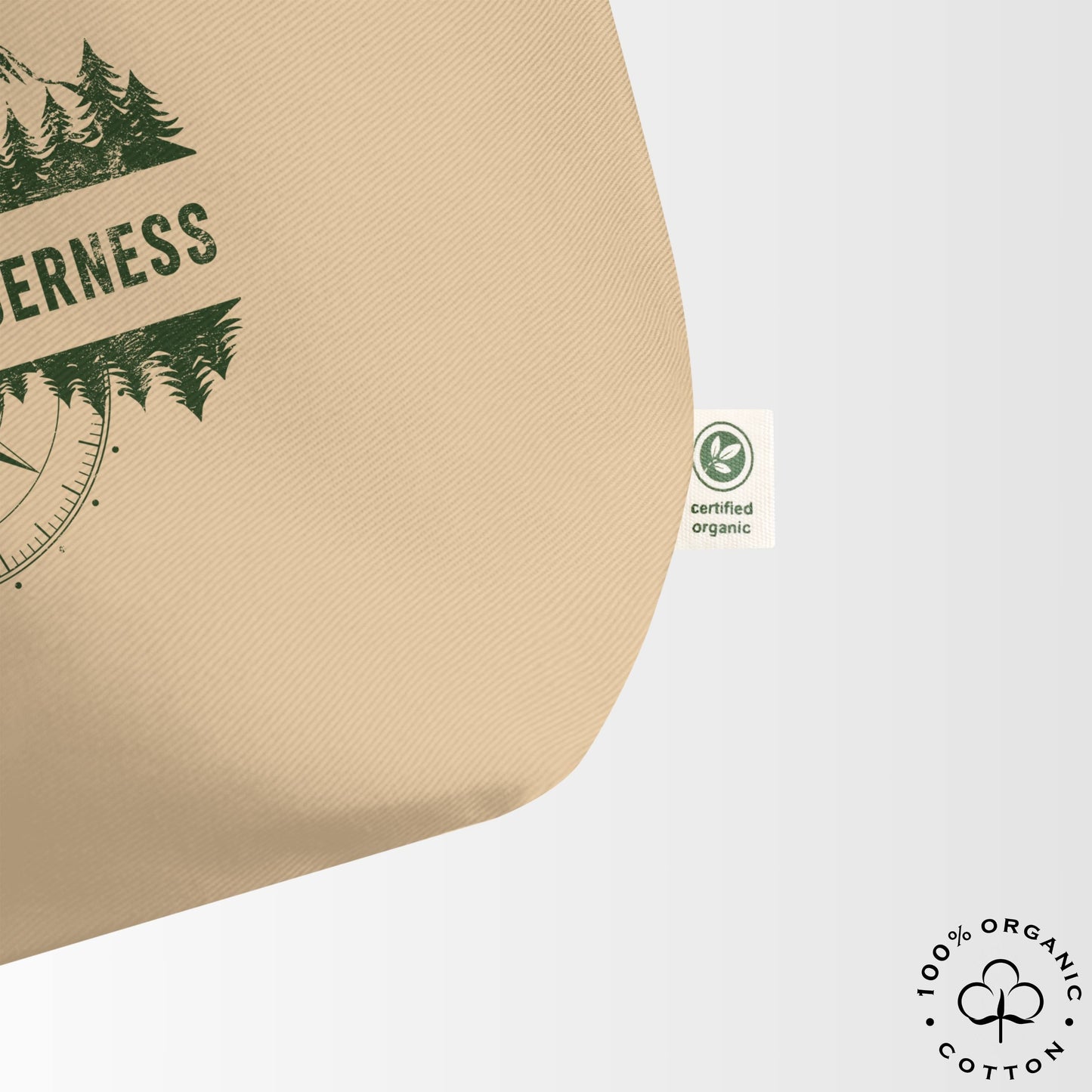 ESCAPE TO WILDERNESS Large Organic Cotton Tote Bag