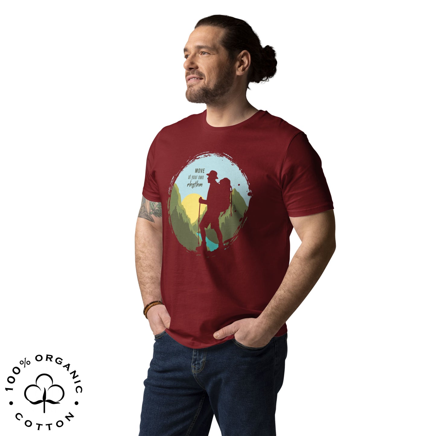 MOVE AT YOUR OWN RHYTHM Men's Organic Cotton T-Shirt