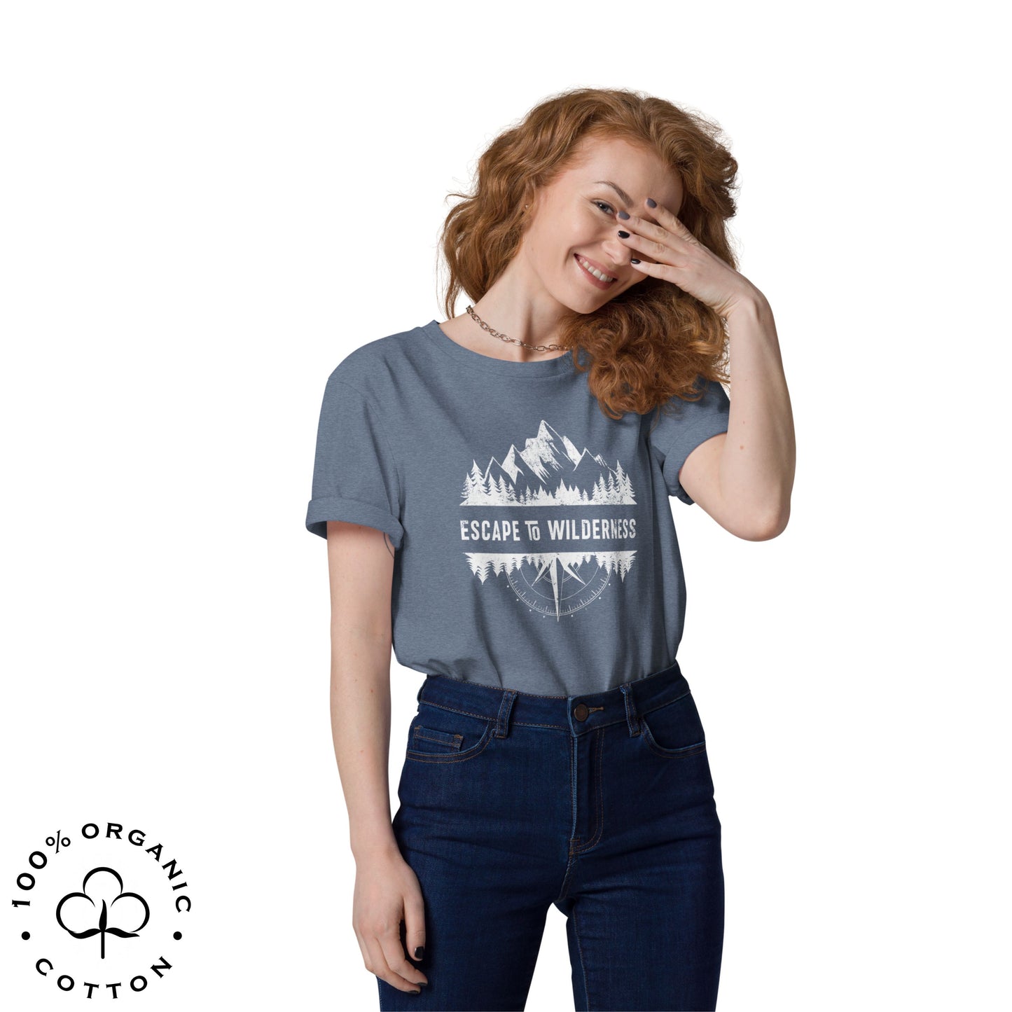 ESCAPE TO WILDERNESS Women's Organic Cotton T-Shirt