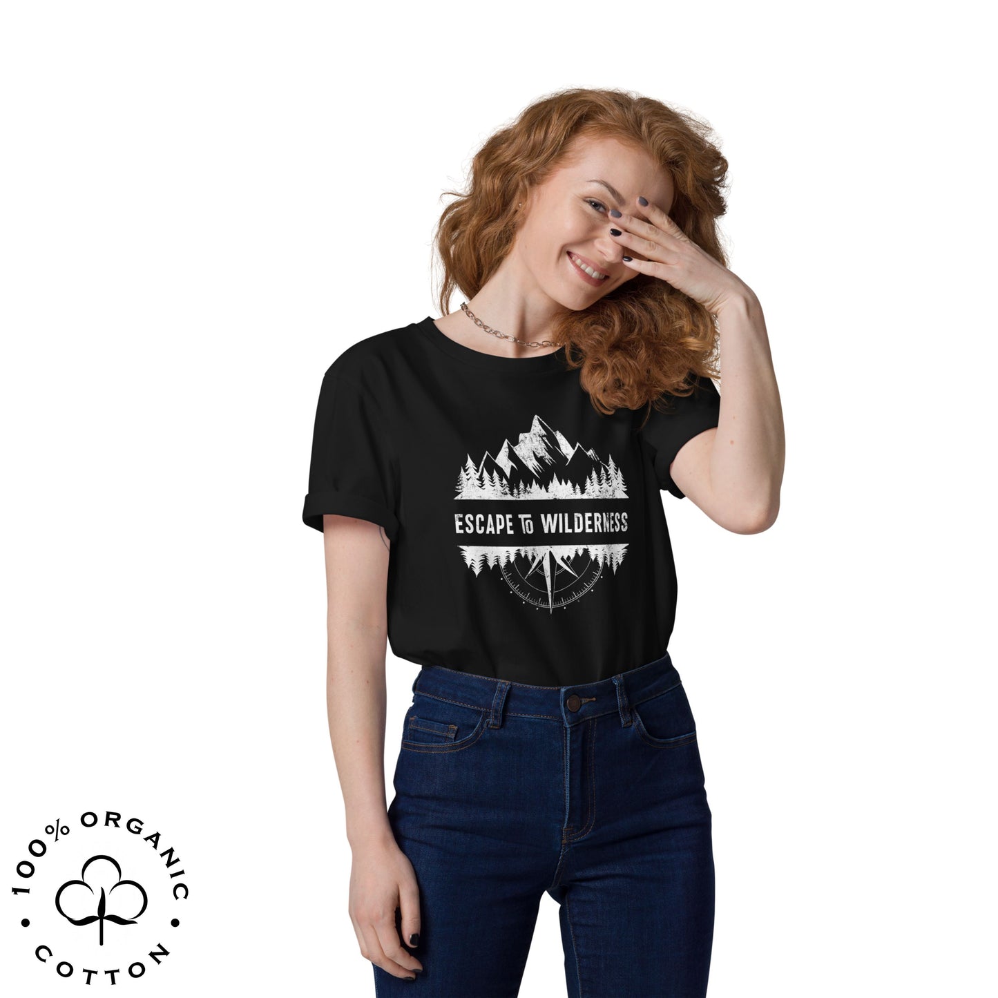 ESCAPE TO WILDERNESS Women's Organic Cotton T-Shirt