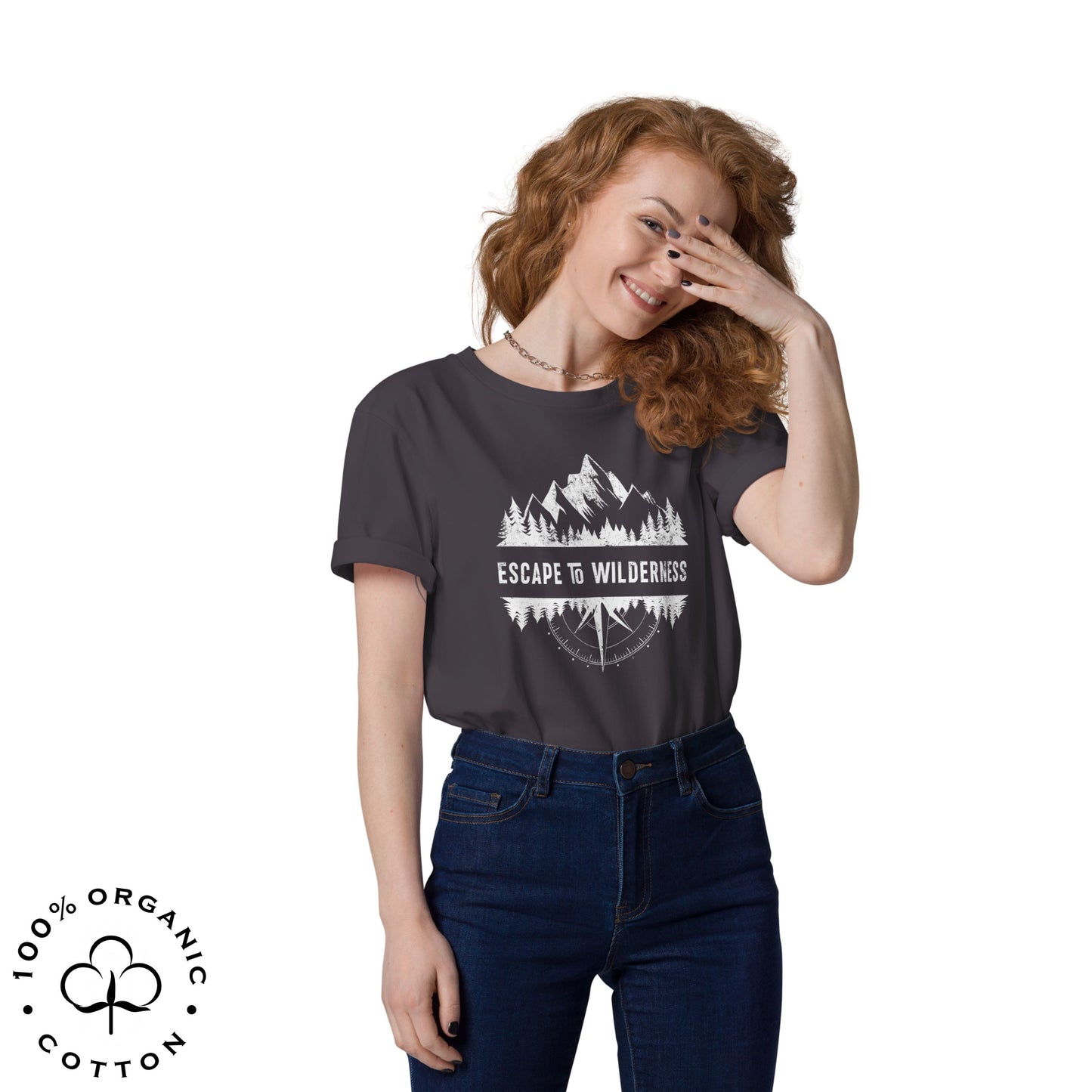 ESCAPE TO WILDERNESS Women's Organic Cotton T-Shirt