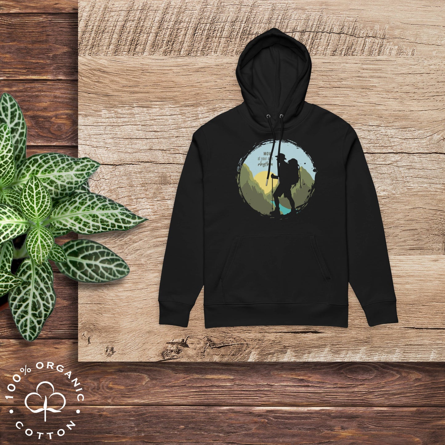 MOVE AT YOUR OWN RHYTHM Men's Organic Cotton Hoodie