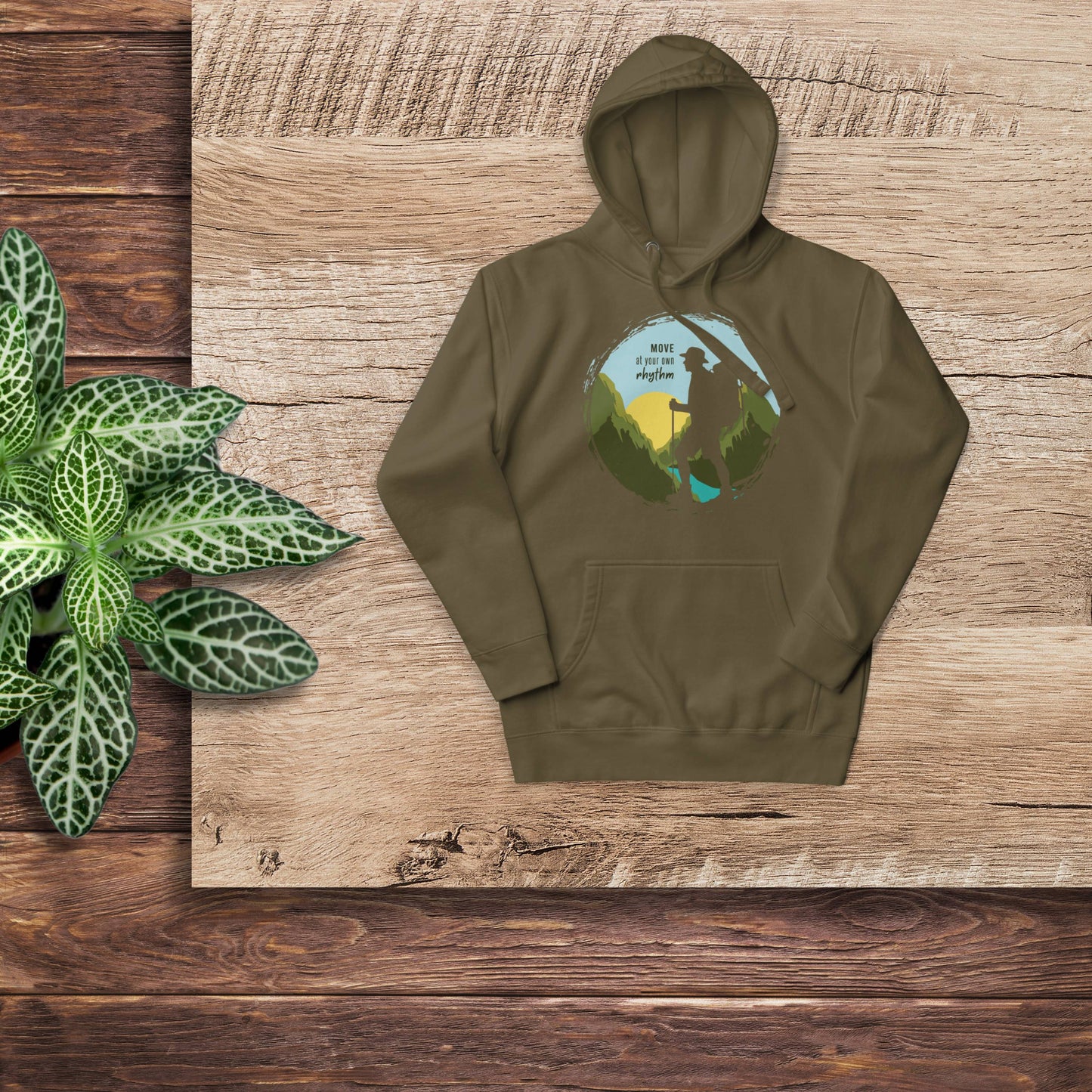 MOVE AT YOUR OWN RHYTHM Men's Cotton Hoodie