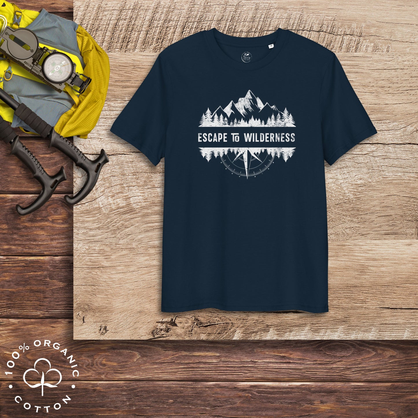 ESCAPE TO WILDERNESS Men's Organic Cotton T-shirt