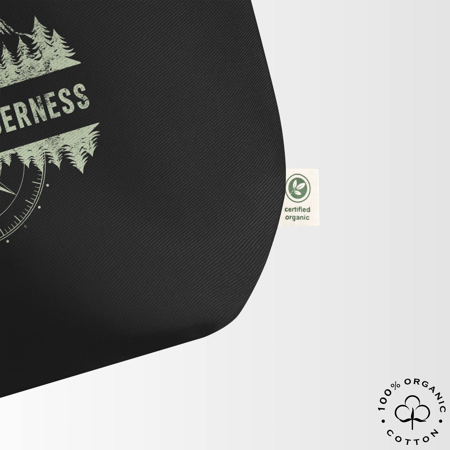 ESCAPE TO WILDERNESS Large Organic Cotton Tote Bag