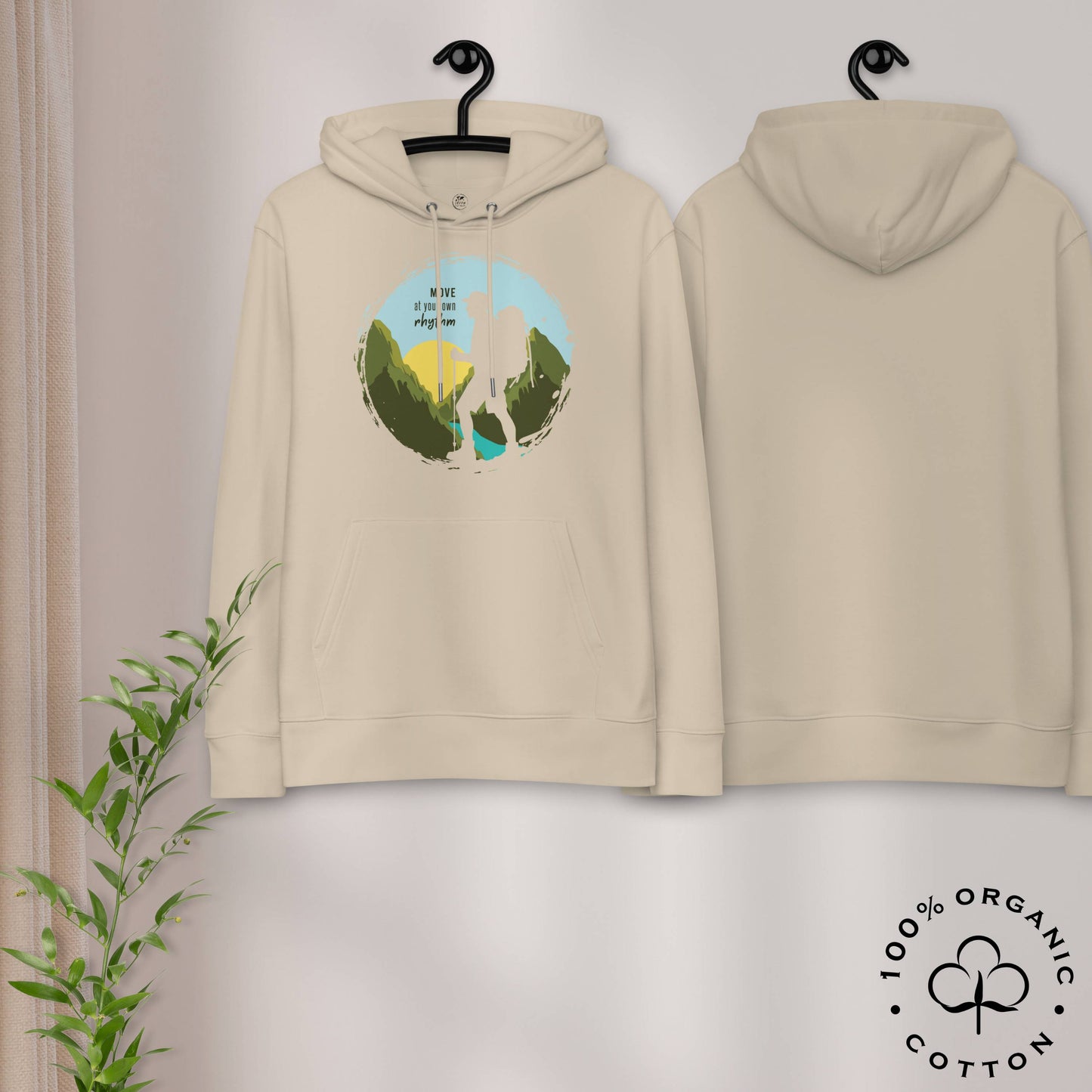 MOVE AT YOUR OWN RHYTHM Men's Organic Cotton Hoodie