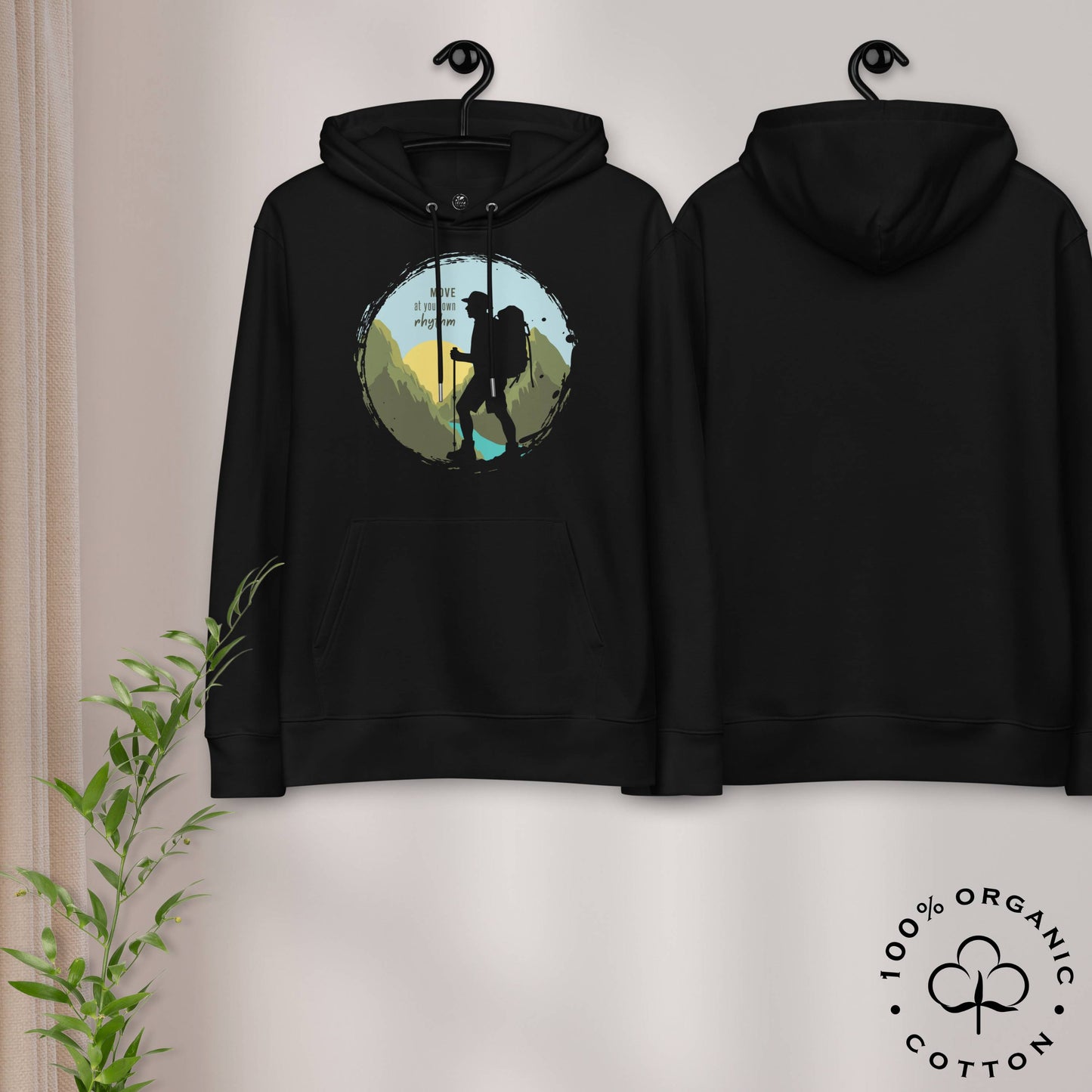 MOVE AT YOUR OWN RHYTHM Men's Organic Cotton Hoodie