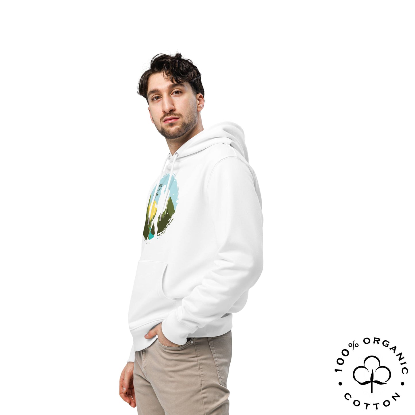 MOVE AT YOUR OWN RHYTHM Men's Organic Cotton Hoodie