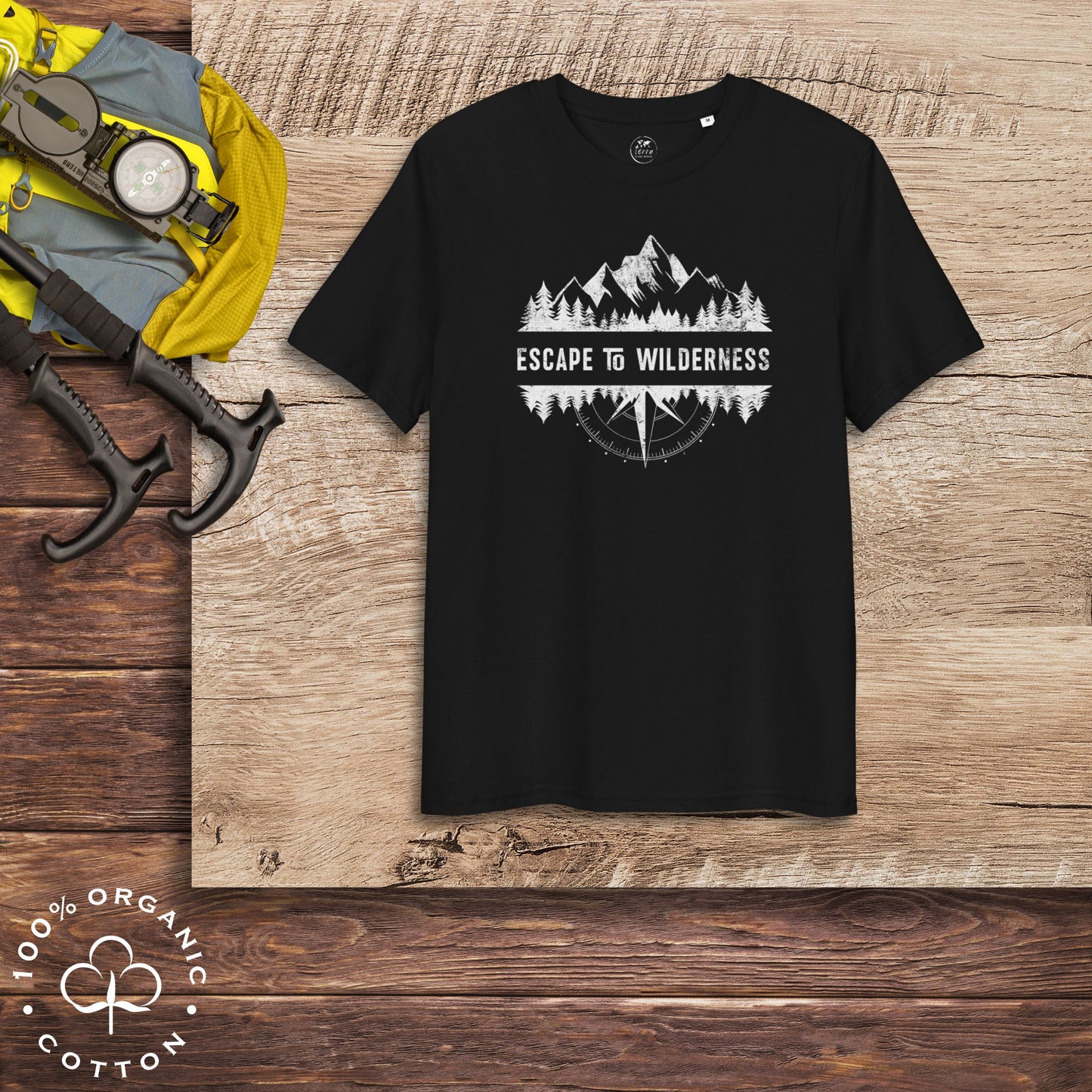 ESCAPE TO WILDERNESS Men's Organic Cotton T-shirt