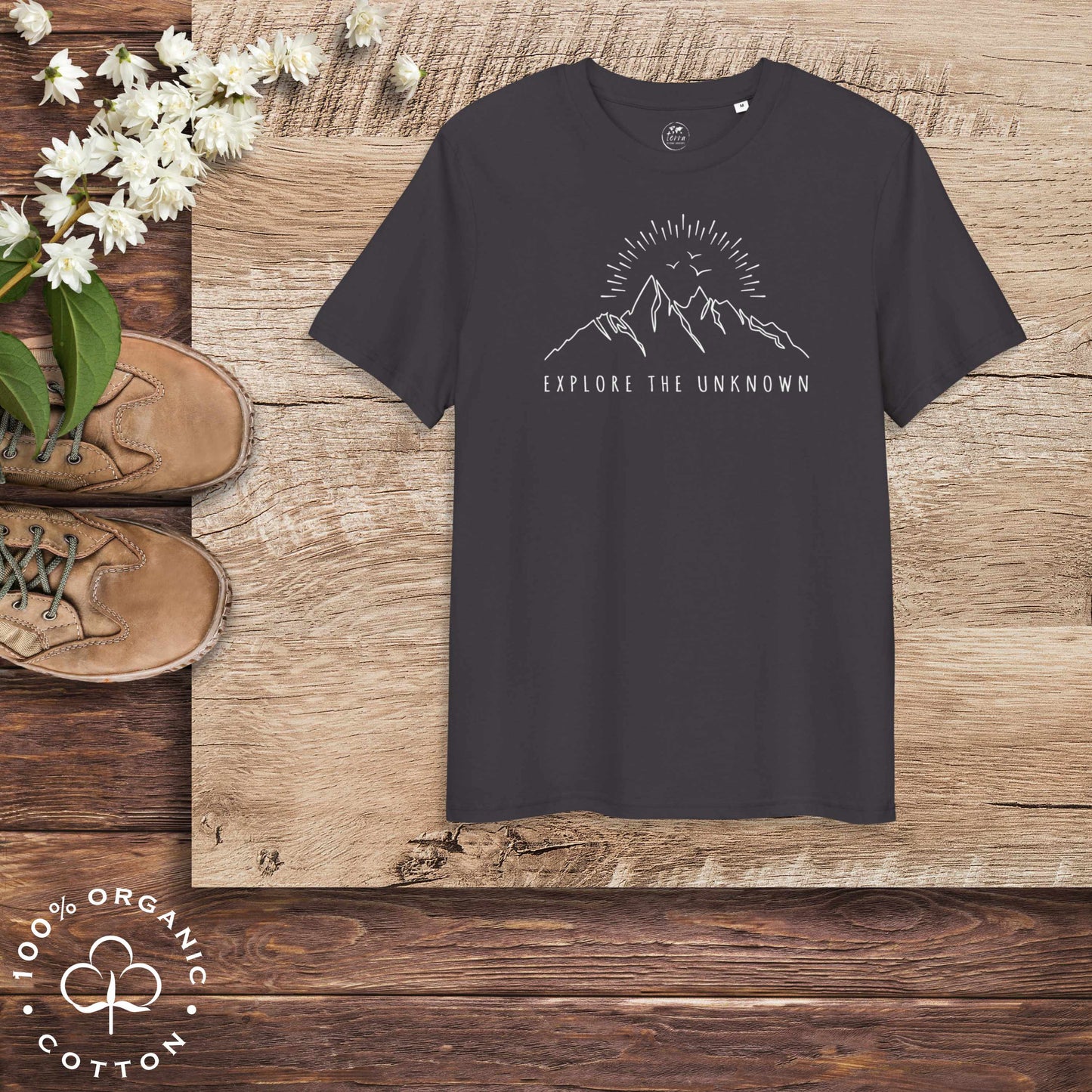 EXPLORE THE UNKNOWN Organic Cotton Unisex t-shirt