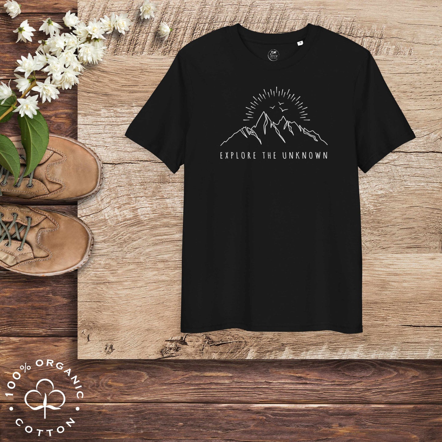 EXPLORE THE UNKNOWN Organic Cotton Unisex t-shirt