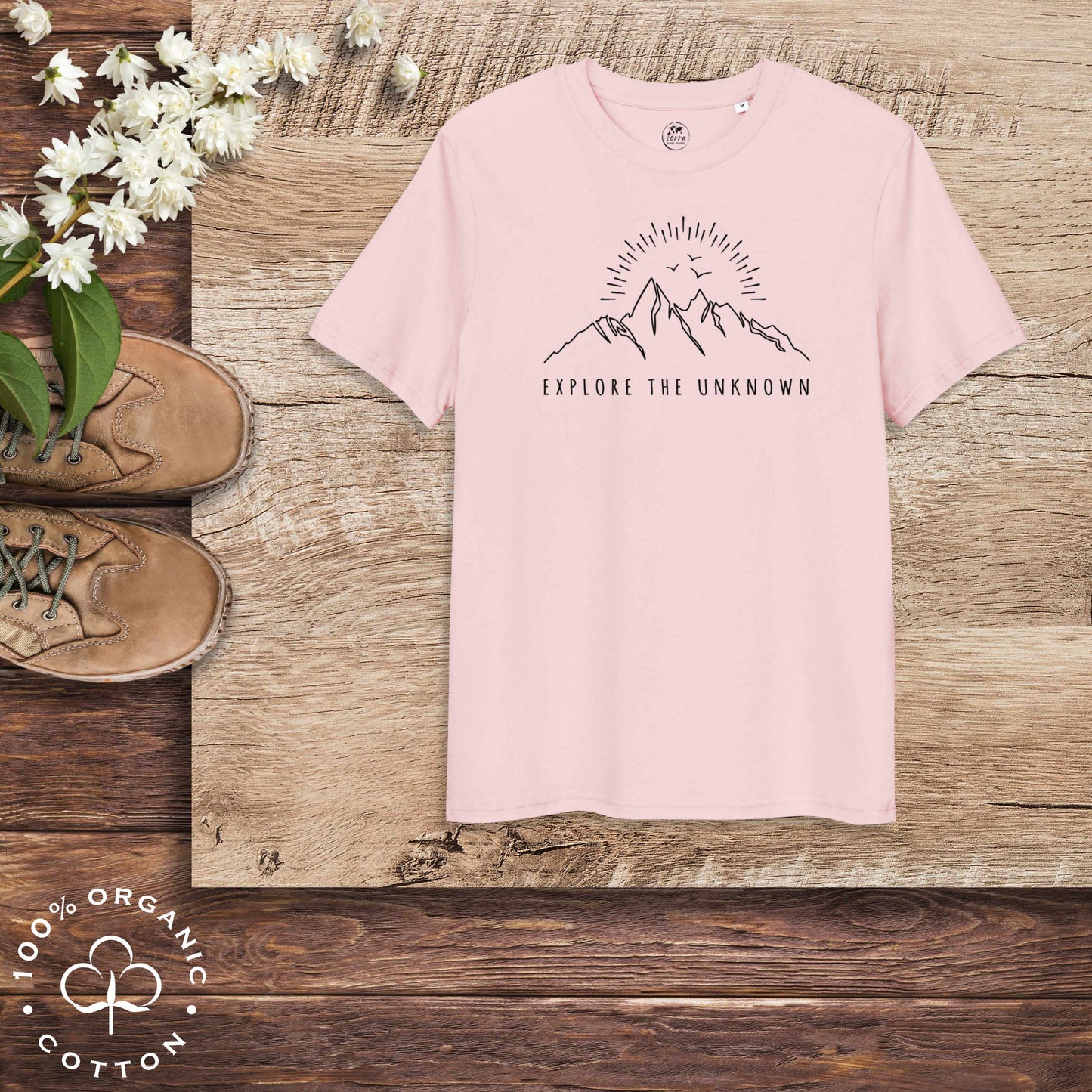 EXPLORE THE UNKNOWN Organic Cotton Unisex t-shirt