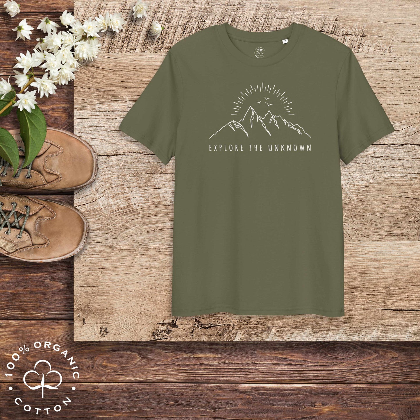 EXPLORE THE UNKNOWN Organic Cotton Unisex t-shirt