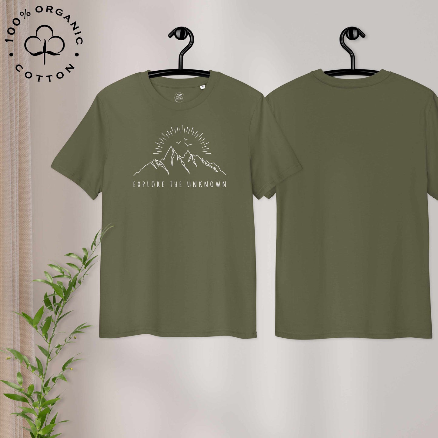 EXPLORE THE UNKNOWN Organic Cotton Unisex t-shirt