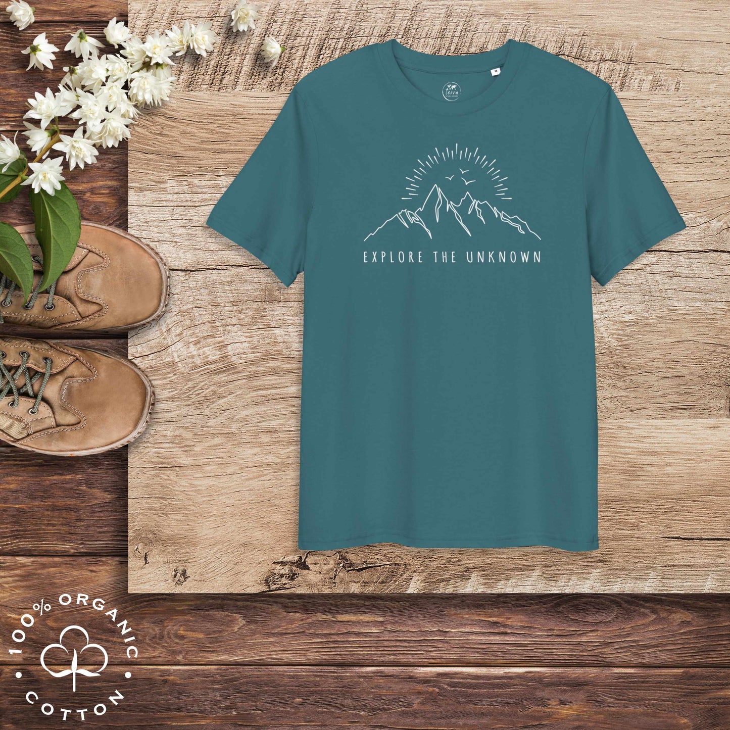 EXPLORE THE UNKNOWN Organic Cotton Unisex t-shirt