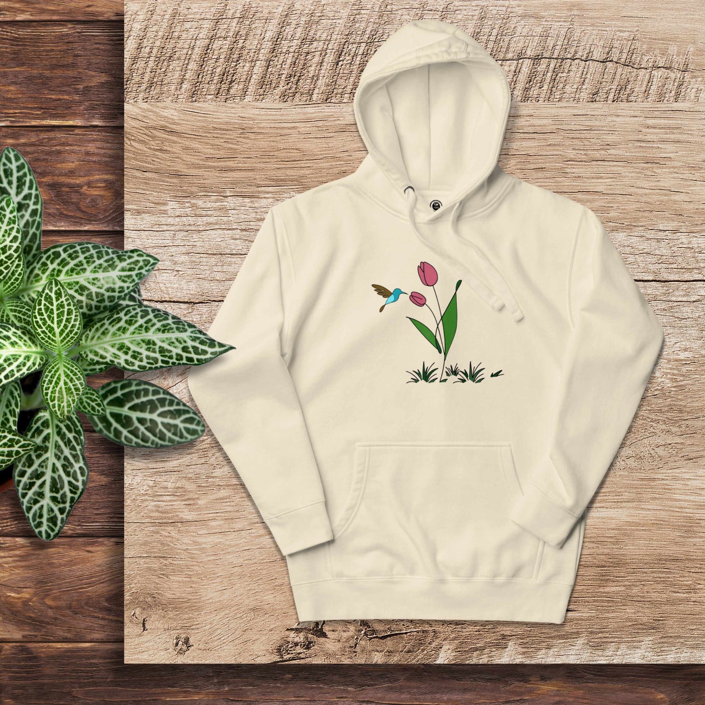 FRESH FEELING Unisex Hoodie Floral Design