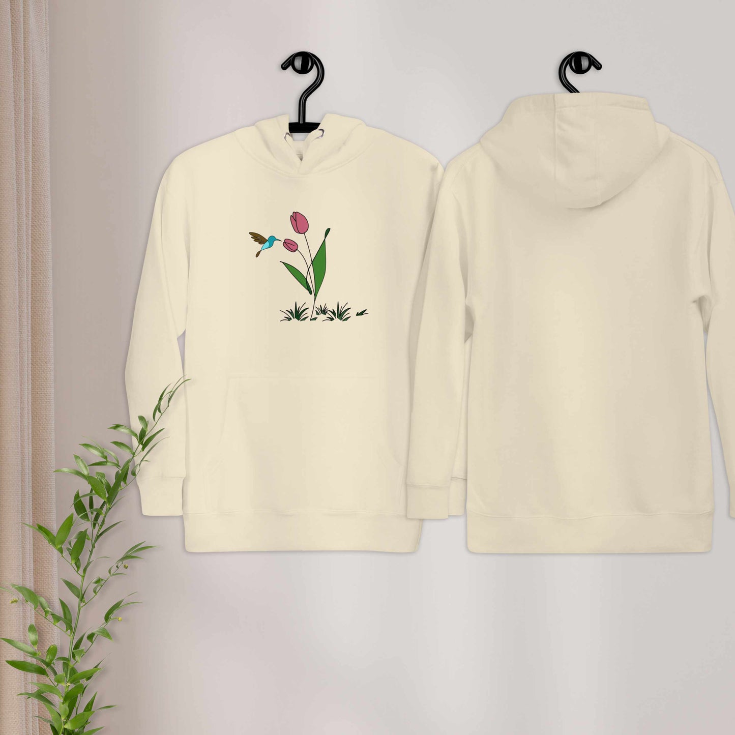 FRESH FEELING Unisex Hoodie Floral Design