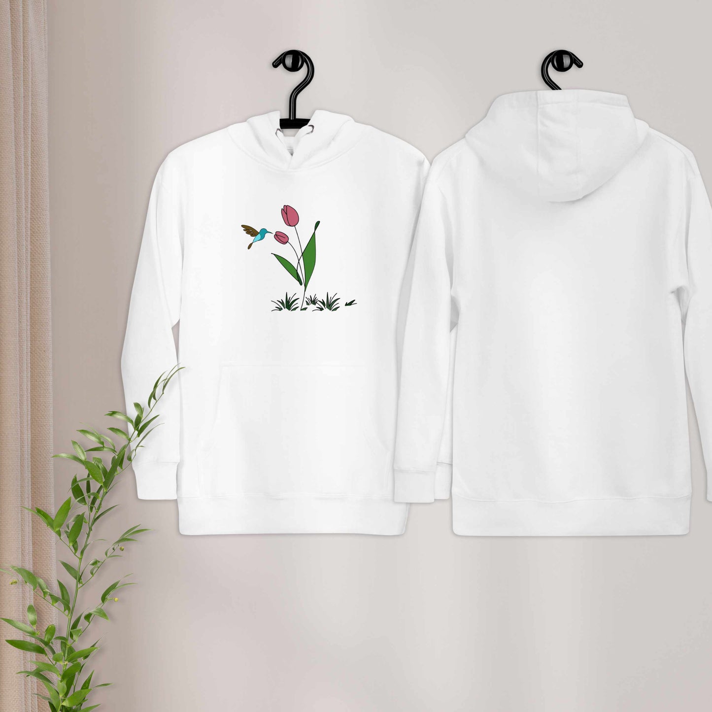 FRESH FEELING Unisex Hoodie Floral Design