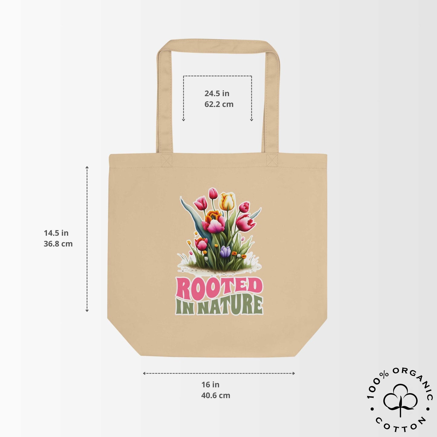 ROOTED IN NATURE Organic Medium Tote Bag