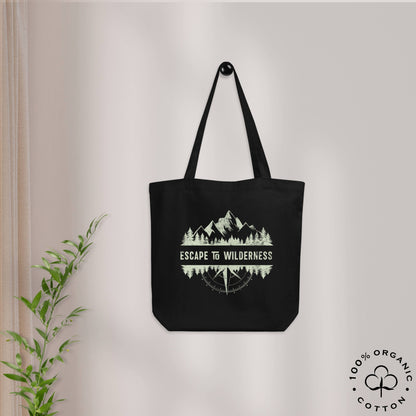 ESCAPE TO WILDERNESS Organic Cotton Medium Tote Bag